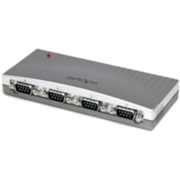 StarTech.com USB to Serial Adapter Hub - 4 Port - Bus Powered - DB9 (9-pin) - USB Serial - FTDI USB to Serial Adapter - Add four RS232 serial ports to any notebook or desktop computer using a single USB port - USB to Serial - USB to RS232 - USB to DB9 - USB to serial Adapter - USB to serial port