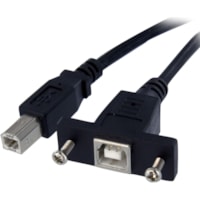 StarTech.com 1 ft Panel Mount USB Cable B to B - F/M - For customized USB device solutions; allows the USB connection to be mounted on a secure easily accessible panel