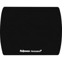 Fellowes Microban® Ultra Thin Mouse Pad - Black - 7" (177.80 mm) x 9" (228.60 mm) x 60 mil (1.52 mm) Dimension - Black - 1 Each