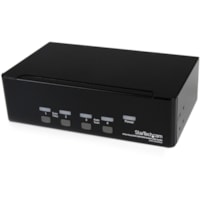 StarTech.com 4 Port Dual DVI USB KVM Switch w/ Audio & USB Hub - Share a keyboard, mouse and dual DVI displays/monitors between 4 multimedia computers - Dual Monitor KVM - dual monitor kvm switch - usb kvm switch - 4 port kvm switch - dual dvi kvm