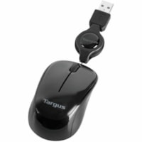 Targus Compact BlueTrace Mouse - BlueTrace - Cable - Black - USB - Scroll Wheel - Symmetrical