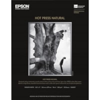 Epson Hot Press Natural Fine Art Paper - 98% Opacity - Letter - 8 1/2" (215.90 mm) x 11" (279.40 mm) - 330 g/m² Grammage - Smooth, Matte - Acid-free, Chlorine-free, Lignin-free - Natural White - 25 / Pack