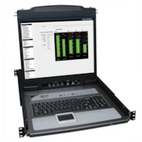 Tripp Lite NetDirector Console RM LCD KVM Switch with 8 Cables - Steel Housing - 8 Computer(s) - 19" - 8 x HD-18 Keyboard/Mouse/Video - 1U Height