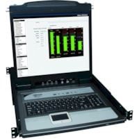 Tripp Lite NetDirector Console RM LCD KVM Switch with 8 Cables - Steel Housing - 16 Computer(s) - 19" - 16 x HD-18 Keyboard/Mouse/Video - 1U Height