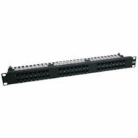 Tripp Lite 48-Port Cat6 Cat5 Patch Panel High Density 110 Punch down Rackmount 1URM TAA - 48 x RJ-45