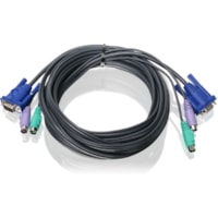 IOGEAR 16ft (5m) PS/2 VGA KVM Cable - 16 ft KVM Cable - First End: Mini-DIN (PS/2), VGA