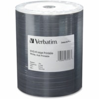 Verbatim 97016 DVD Recordable Media - DVD-R - 16x - 4.70 GB - 100 / Pack - White - Inkjet Printable