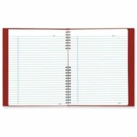 Rediform NotePro Twin - wire Composition Notebook - Letter - 200 Sheets - Twin Wirebound - Letter - 8 1/2" (215.90 mm) x 11" (279.40 mm) Sheet Size - White Paper - Red Lizard Cover - Pocket, Acid-free, Hard Cover, Micro Perforated, Tab, Index Sheet, Durable Cover, Self-adhesive - 1 Each