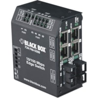 Black Box Standard Heavy-Duty Edge Switch - 6 Ports - Manageable - Fast Ethernet - 10/100Base-TX - 2 Layer Supported - Twisted Pair - Rack-mountable, Wall Mountable, Panel-mountable - 3 Year Limited Warranty 