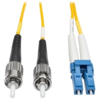 Tripp Lite by Eaton Fiber Optic Duplex Patch Cable - 10 ft (3.05 m) Fiber Optic Network Cable for Network Device - First End: 2 x LC Network - Male - Second End: 2 x ST Network - Male - Patch Cable - OFNR - 9/125 µm - Yellow