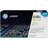 HP 648A (CE262A) Original Standard Yield Laser Toner Cartridge - Single Pack - Yellow - 1 Each - 11000 Pages