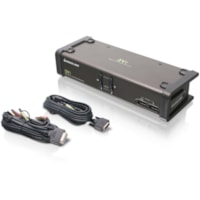 IOGEAR GCS1102 DVI KVM Switch - 2 x 1 - 2 x DVI-I Video, 2 x Microphone, 2 x Audio, 2 x Type B USB