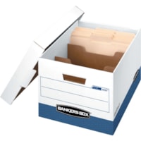 Bankers Box R-Kive® DividerBox(tm) - Letter - Internal Dimensions: 12" (304.80 mm) Width x 15" (381 mm) Depth x 10" (254 mm) Height - External Dimensions: 12.8" (323.85 mm) Width x 16.5" (419.10 mm) Depth x 10.4" (263.65 mm) Height - Media Size Supported: Letter - 3 Dividers - Lift-off Closur