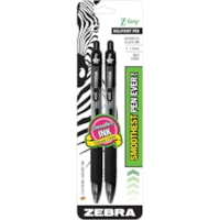 Zebra Pen Z-Grip Retractable Ballpoint Pens - 1 mm (0.04") Medium Pen Point - Retractable - Black Ink - Clear Barrel - 1 / Pack