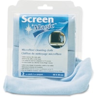 Exponent Microport Screen Magic Cleaning Cloth - For Lens, Display Screen, Desktop Computer - Lint-free - MicroFiber - Blue - 2 / Pack