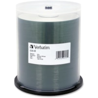 Verbatim CD-R 700MB 52X DataLifePlus Shiny Silver Silk Screen Printable - 100pk Spindle - 120mm - Printable - Silk-screen Printable - 1.33 Hour Maximum Recording Time