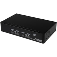 StarTech.com 4 Port USB DisplayPort KVM Switch with Audio - Share keyboard, mouse, and DisplayPort display between 2 HD multimedia systems - 4 Port DisplayPort KVM - DP KVM Switch - 4 Port USB DisplayPort KVM Switch with Audio