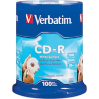 Verbatim CD Recordable Media - CD-R - 52x - 700 MB - 400 - 120mm - 1.33 Hour Maximum Recording Time