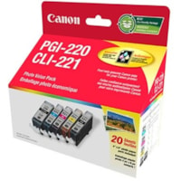 Canon 2945B007 Original Inkjet Ink Cartridge - Black, Cyan, Magenta, Yellow - 5 / Pack - Inkjet - 5 / Pack