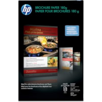 HP Glossy Inkjet Brochure Paper - White - 98 Brightness - Ledger/Tabloid - 11" (279.40 mm) x 17" (431.80 mm) - 48 lb (21772.43 g) Basis Weight - Glossy - White - 150 / Pack