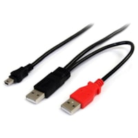 Câble de transfert de données USB2HABMY3 3 pi (0,91 m) USB/USB Mini-B - 1 chaque StarTech.com - 3 pi (0,91 m) USB/USB Mini-B Câble de transfert de données pour PC, Ordinateur Portable, Disque Dur Externe - 480 Mbit/s - Diviseur de Câble - 24/28 AWG - Noir - 1 chaque