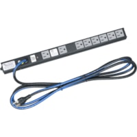 Middle Atlantic PD Series Slim High-Density 15 Amp Vertical Power Strip - NEMA 5-15P - 8 x NEMA 5-15R - 10 ft (3.05 m) Cord - 115 V AC Voltage - Rack-mountable