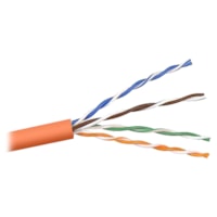 Belkin CAT5e Stranded Bulk Cable - 1000 ft (304.80 m) Category 5e Network Cable for Network Device - First End: Bare Wire - Second End: Bare Wire - Plenum - 24 AWG - Orange - 1