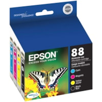 Epson DURABrite T088120-BCS Original Inkjet Ink Cartridge - Black, Cyan, Magenta, Yellow - 4 / Pack - Inkjet - 4 / Pack