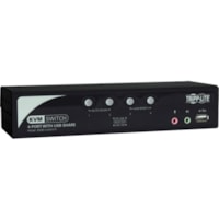 Tripp Lite by Eaton B006-VUA4-K-R KVM Switch - 4 Computer(s) - 2048 x 1536 - 1U - Rack-mountable, Desktop