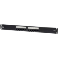 Tripp Lite 12-Port Cat6 Cat5 Patch Panel 568B 110 Punch Down Rackmount RJ45 1URM TAA - 12 x RJ-45