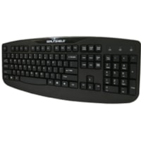 Seal Shield Silver Storm STK503P Keyboard - Cable Connectivity - PS/2 Interface - English, French - Membrane Keyswitch - Black