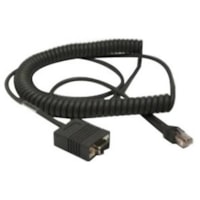 Honeywell CBL-020-300-C00 Coiled Serial Interface Cable - 9.8 ft Serial Data Transfer Cable - First End: 9-pin DB-9 RS-232 Serial - Female - Black