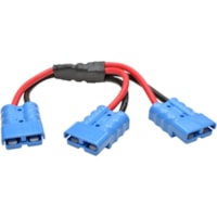 Tripp Lite by Eaton 48VDCSPLITTER Splitter Battery Cord - For Battery - 48 V DC / 175 A - Black, Blue - 1 ft (0.30 m) Cord Length