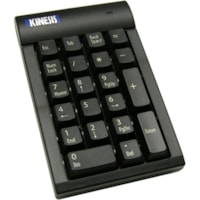 Kinesis Low-Force 10-Key Pad - Cable Connectivity - USB Interface - 10 Key - Computer - USB Hub - Mechanical Keyswitch - Black