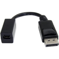 StarTech.com 6in DisplayPort to Mini DisplayPort Cable Adapter - 6" (152.40 mm) DisplayPort/Mini DisplayPort Video Cable Adapter for Monitor, Notebook, Audio/Video Device, Computer - First End: 1 x 20-pin DisplayPort 1.2 Digital Audio/Video - Male - Second End: 1 x 20-pin Mini DisplayPort 1.2 Digita