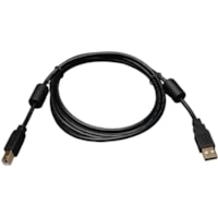 Tripp Lite series 6-ft. USB2.0 A/B Gold Device Cable with Ferrite Chokes - 6 ft (1.83 m) Data Transfer Cable - First End: 1 x USB 2.0 Type A - Male - Second End: 1 x USB 2.0 Type B - Male - Shielding - Gold Plated Connector - Black