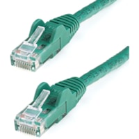 StarTech.com 3ft CAT6 Ethernet Cable - Green Snagless Gigabit - 100W PoE UTP 650MHz Category 6 Patch Cord UL Certified Wiring/TIA - 3ft Green CAT6 Ethernet cable delivers Multi Gigabit 1/2.5/5Gbps & 10Gbps up to 160ft - 650MHz - Fluke tested to ANSI/TIA-568-2.D Category 6 - 24 AWG stranded 100% copp