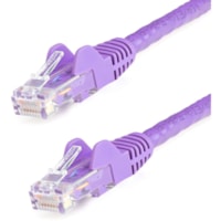 StarTech.com 3ft CAT6 Ethernet Cable - Purple Snagless Gigabit - 100W PoE UTP 650MHz Category 6 Patch Cord UL Certified Wiring/TIA - 3ft Purple CAT6 Ethernet cable delivers Multi Gigabit 1/2.5/5Gbps & 10Gbps up to 160ft - 650MHz - Fluke tested to ANSI/TIA-568-2.D Category 6 - 24 AWG stranded 100% co