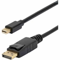 StarTech.com 10ft (3m) Mini DisplayPort to DisplayPort 1.2 Cable, 4K x 2K mDP to DisplayPort Adapter Cable, Mini DP to DP Cable - 10ft/3m Mini-DP to DisplayPort v1.2 cable; 4Kx2K(3840x2400 60Hz)/21.6 Gbps bandwidth/HBR2/8Ch Audio/MST - Durable PVC strain relief; Latching connectors - For office/boar