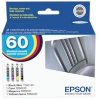 Epson DURABrite 60 (T060120-BCS) Original Standard Yield Inkjet Ink Cartridge - Multi-pack - Black, Color - 4 / Pack - Inkjet - Standard Yield - 4 / Pack