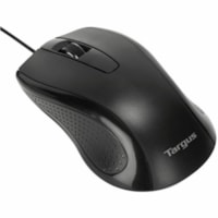 Targus 3-Button USB Full-Size Optical Mouse - Optical - Cable - Black - USB - 1000 dpi - Scroll Wheel - 3 Button(s) - Symmetrical