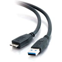 Câble de transfert de données 54176 3,2 pi (0,98 m) USB C2G - 3,2 pi (0,98 m) USB Câble de transfert de données - Blindé - Noir