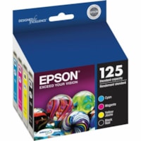 Epson DURABrite 125 Original Ink Cartridge - Inkjet - Black, Cyan, Magenta, Yellow - 4 / Pack