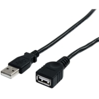 Câble de transfert de données 10 pi (3,05 m) USB - 1 chaque StarTech.com - 10 pi (3,05 m) USB Câble de transfert de données pour Dispositif périphérique, Imprimante - 480 Mbit/s - Rallonge - Blindé - Nickel Connecteur plaqué - 24/28 AWG - Noir - 