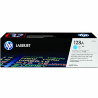 HP 128A (CE321A) Original Standard Yield Laser Toner Cartridge - Single Pack - Cyan - 1 Each - 1300 Pages