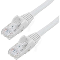 StarTech.com 100ft CAT6 Ethernet Cable - White Snagless Gigabit - 100W PoE UTP 650MHz Category 6 Patch Cord UL Certified Wiring/TIA - 100ft White CAT6 Ethernet cable delivers Multi Gigabit 1/2.5/5Gbps & 10Gbps up to 160ft - 650MHz - Fluke tested to ANSI/TIA-568-2.D Category 6 - 24 AWG stranded 100% 