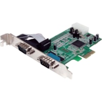 StarTech.com Carte adaptateur sére 2 ports natifs PCI Express RS232 avec UART 16550 - 1 emballage - Demi-hauteur/Profil bas Carte enfichable - PCI Express x1 - PC, Mac, Linux - 2 x Nombre de ports série externes