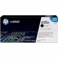 HP 650A (CE270A) Original Laser Toner Cartridge - Single Pack - Black - 1 Each - 13500 Pages