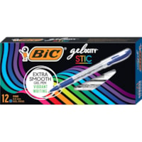 BIC Round Stic Extra Precision Ballpoint Pen, Fine Point For Ultra-Precise Lines (0.8mm), Blue, 12-Count - 0.8 mm (0.03") Fine Pen Point - Blue Ink - Translucent Barrel - Tungsten Carbide Tip - 12 / Box