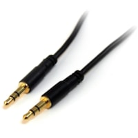 StarTech.com 15 ft Slim 3.5mm Stereo Audio Cable - M/M - Easily connect an iPod or other MP3 player to your stereo